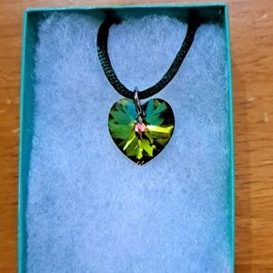 Sunlight Garden Crystal Heart Necklace